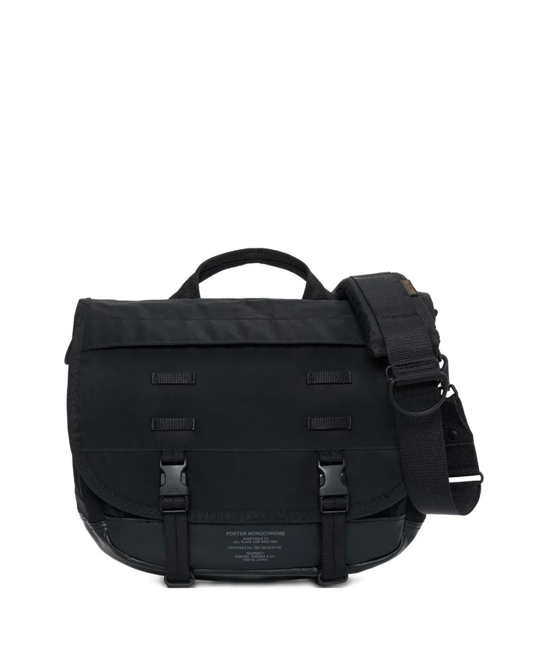 Porter-Yoshida and Co Black Buckle Messenger Bag