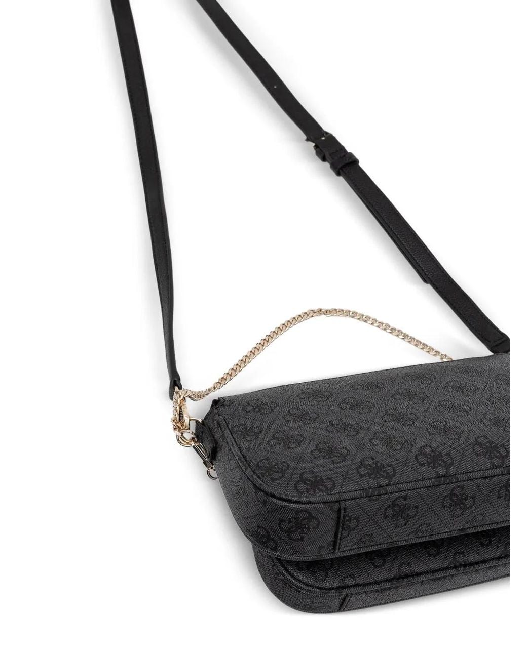 Guess Black Noelle Zip Monogram Cross Body Bag