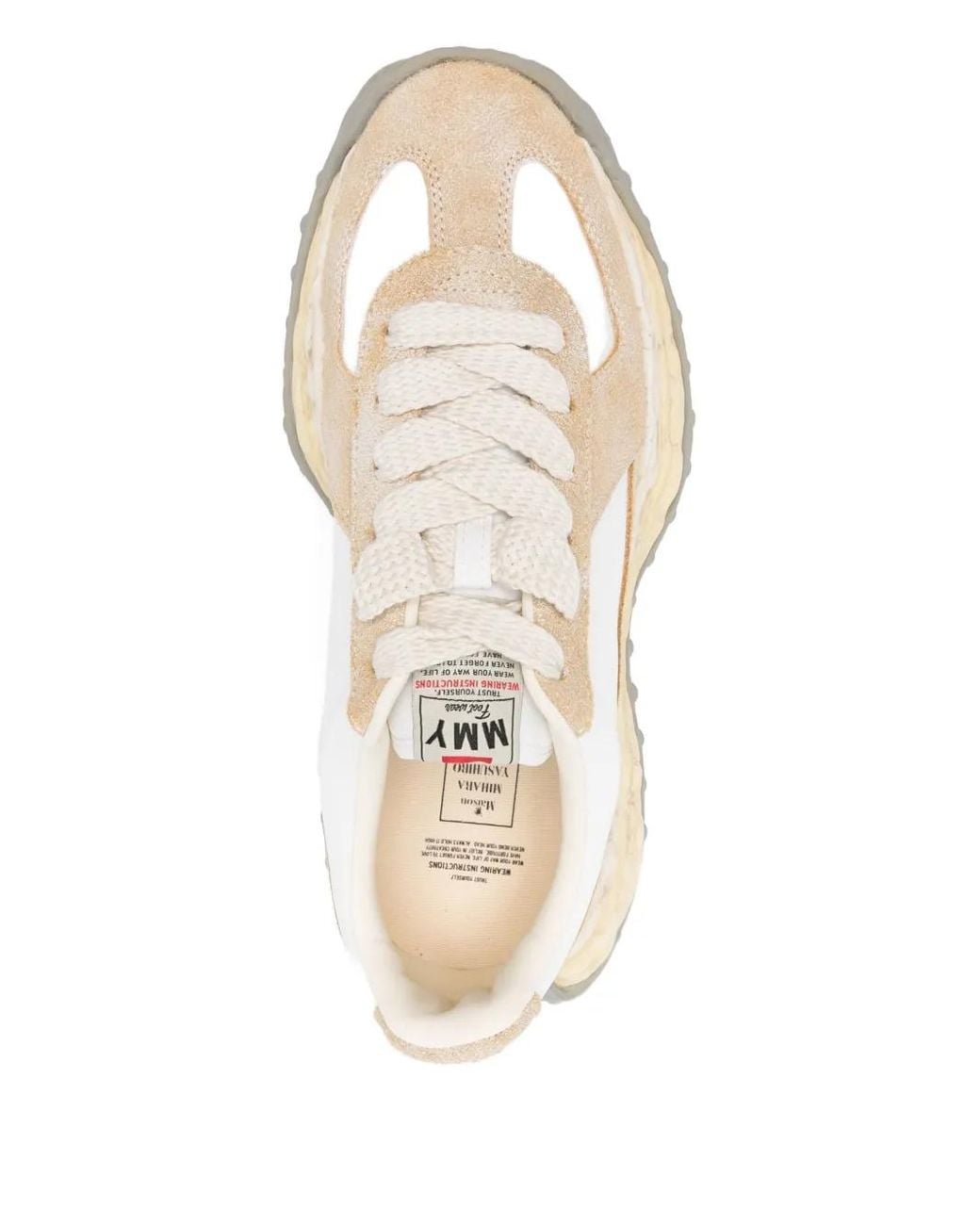 Maison Mihara Yasuhiro Natural Larry Og Sole Mix Material Low-Top Sneakers