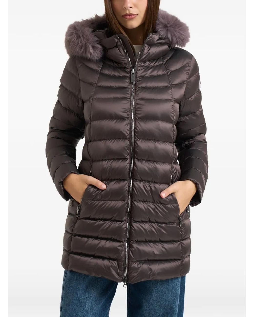 Colmar Gray Padded Single-Breasted Coat