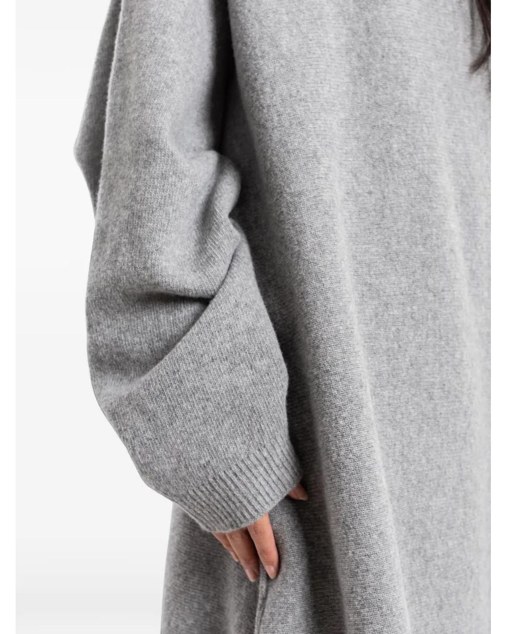 Sofie D'Hoore Gray Oversized High-Neck Sweater