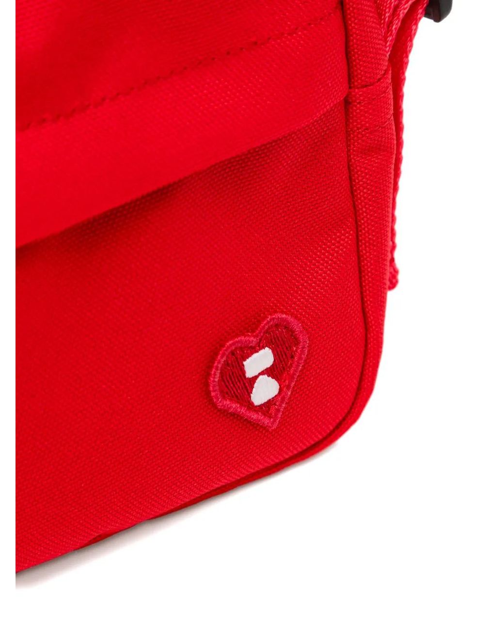 AAPE BY A BATHING AP Red Logo-Print Mini Bag