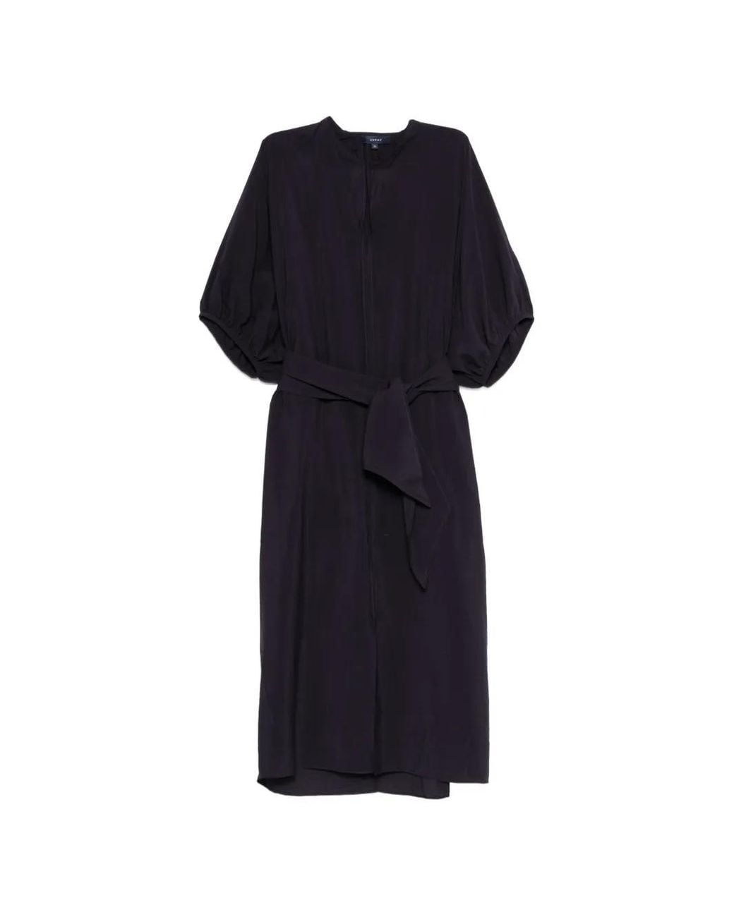 Soeur Blue Belted Short-Sleeved Dress