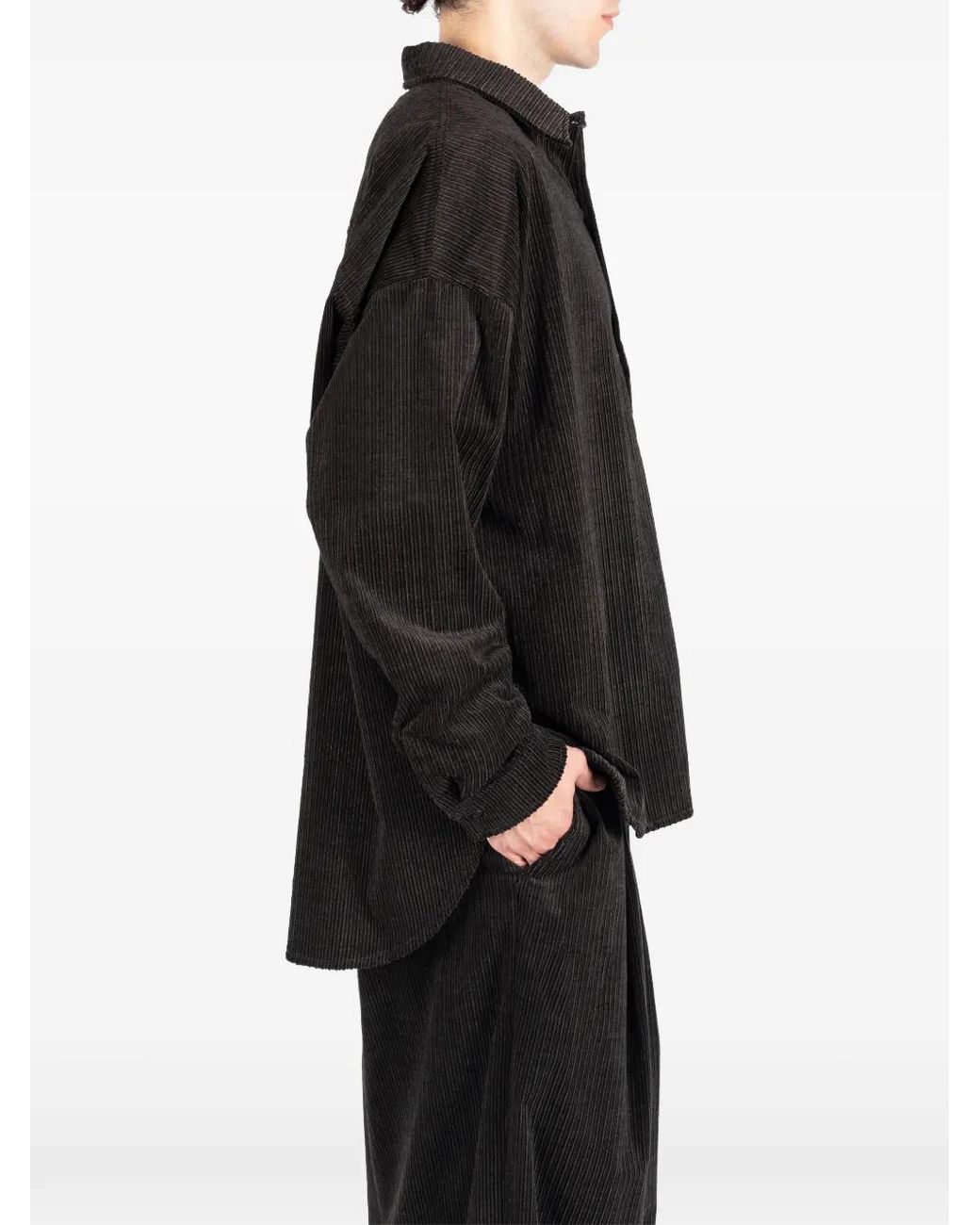 Societe Anonyme Black Corduroy Long-Sleeve Overshirt