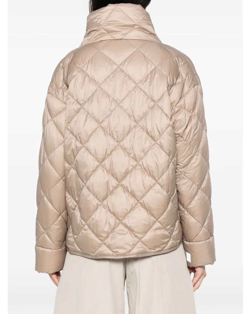 Max Mara Natural Quilted Down Jacket