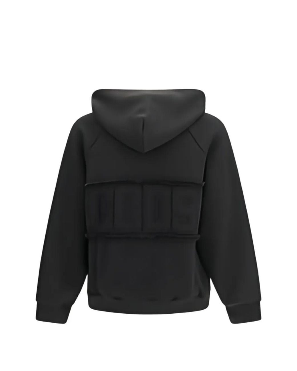 Gcds Black Logo-Patch Hoodie for men