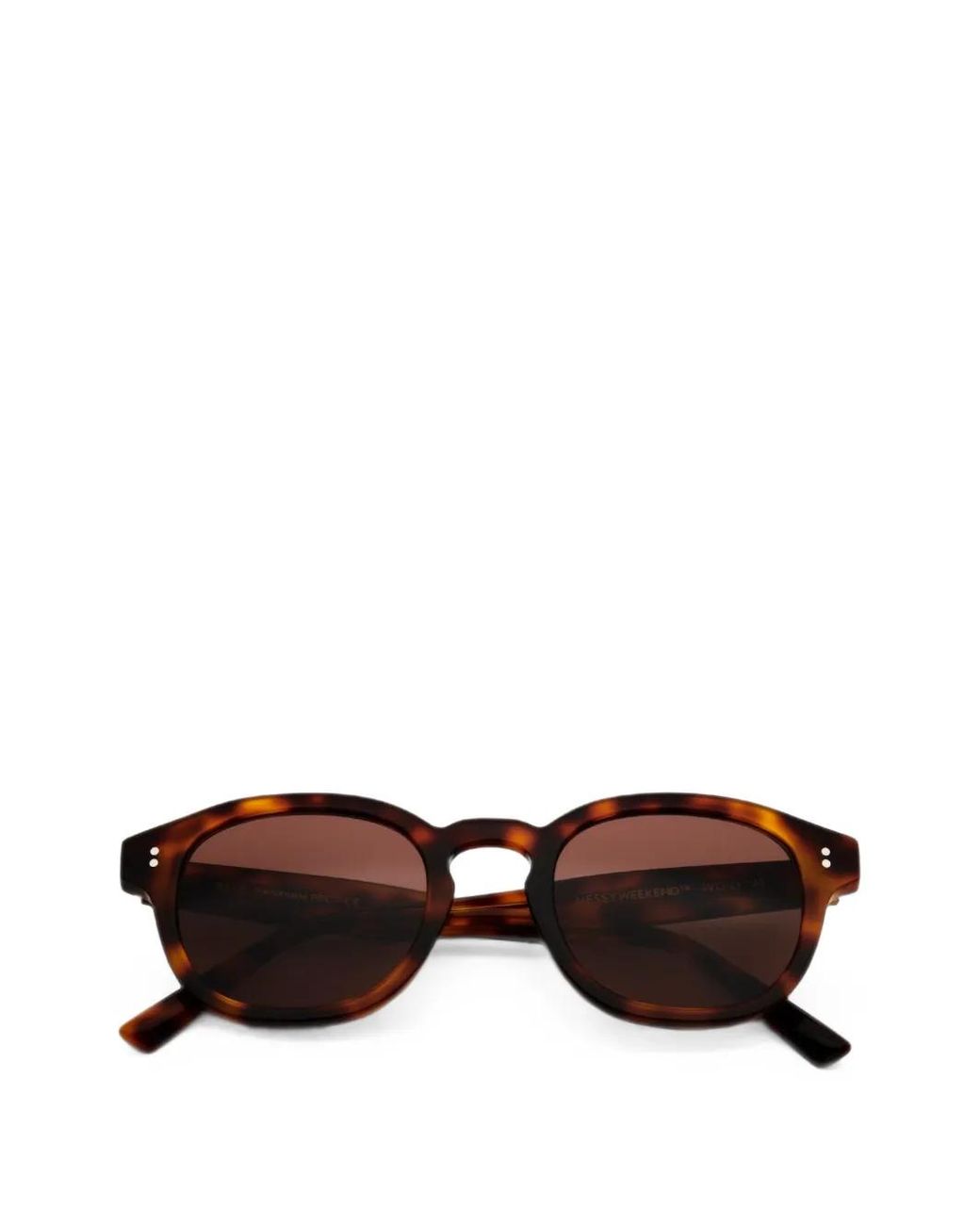 Messyweekend Brown Bille Tortoiseshell-Effect Round-Frame Sunglasses