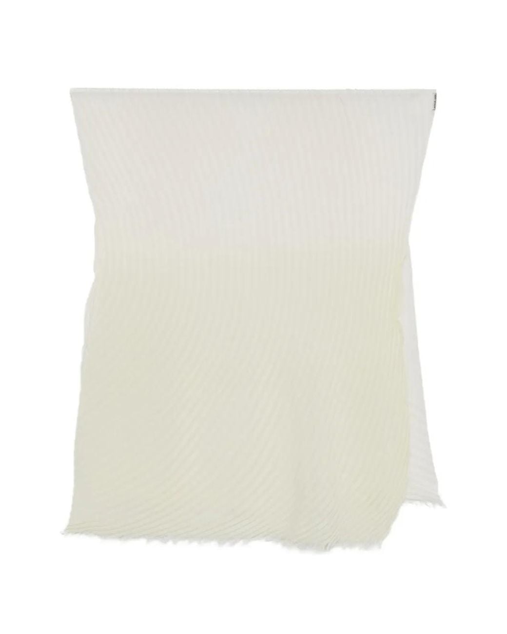 Issey Miyake White Pleated Scarf By
