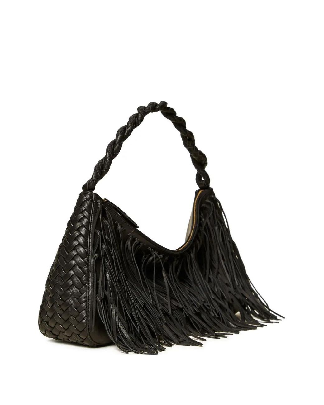 Twinset Black Medium Liliane Fringe Shoulder Bag