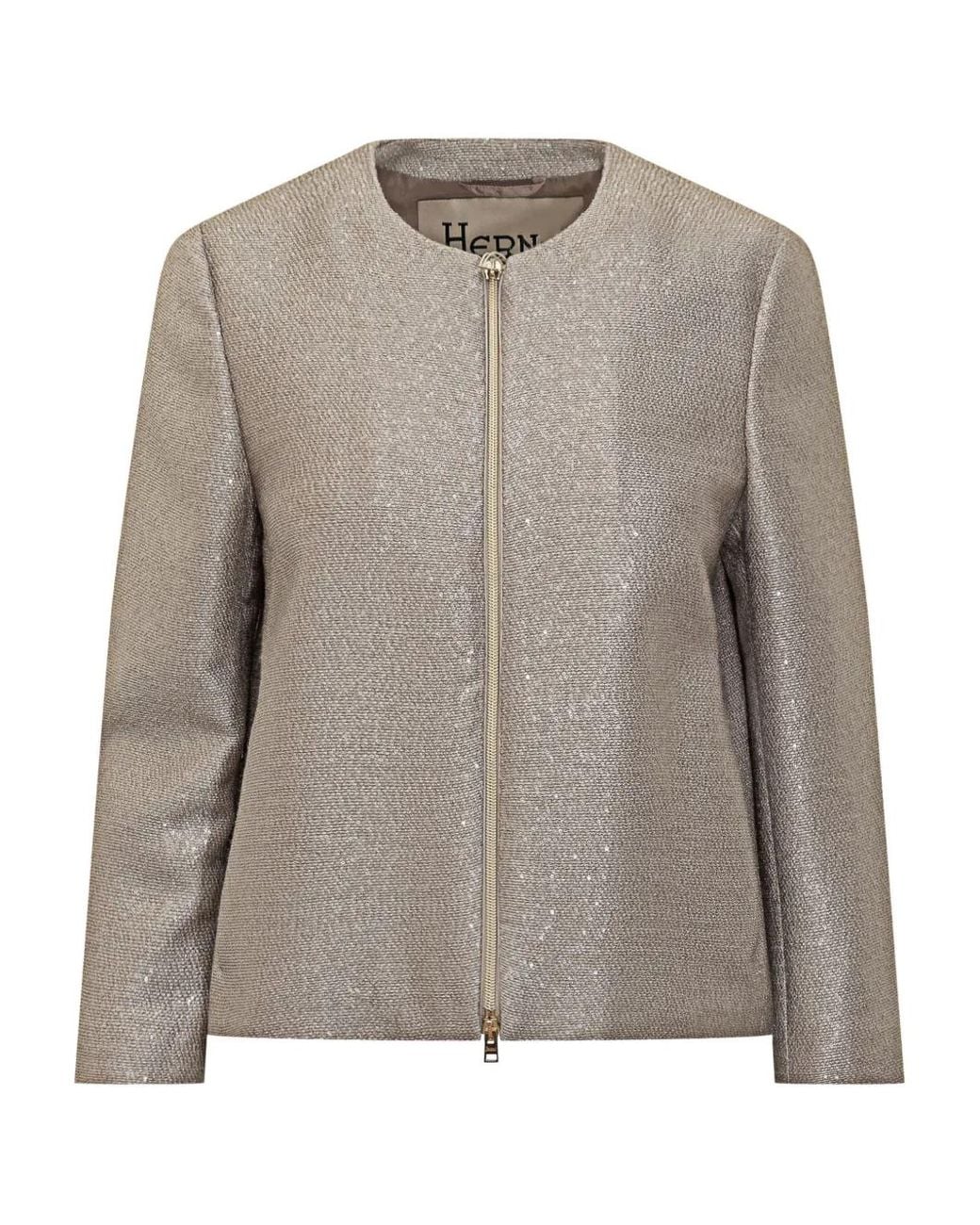 Herno Brown Sequinned Jacket