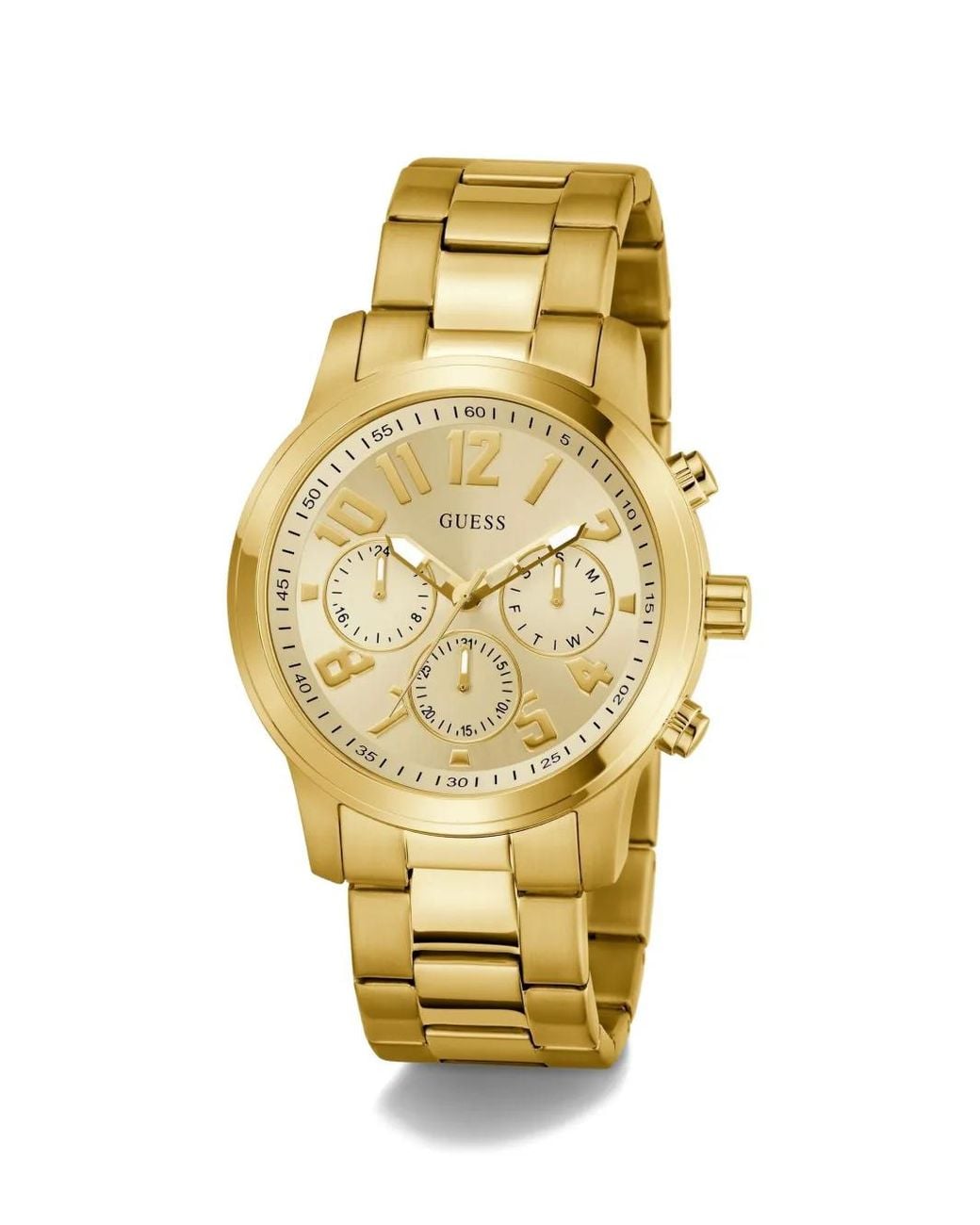 Guess Metallic Montre En Acier Inoxydable 44 Mm for men