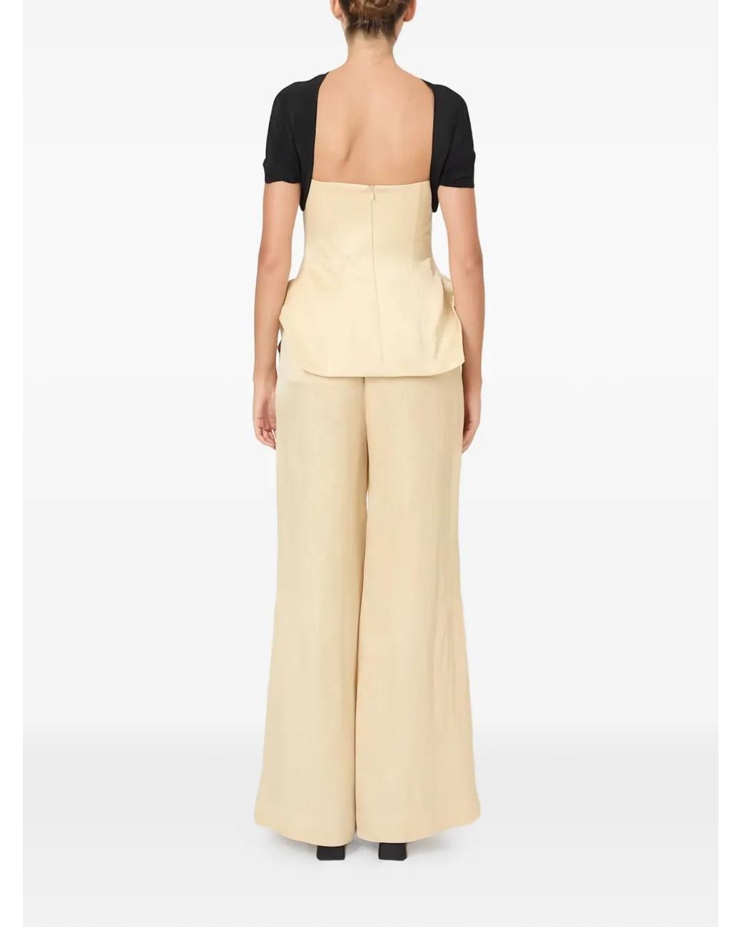 Rosie Assoulin White Concealed-Closure Palazzo Pants