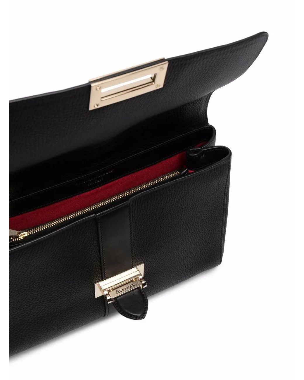 Aspinal Black Lottie Crossbody Bag