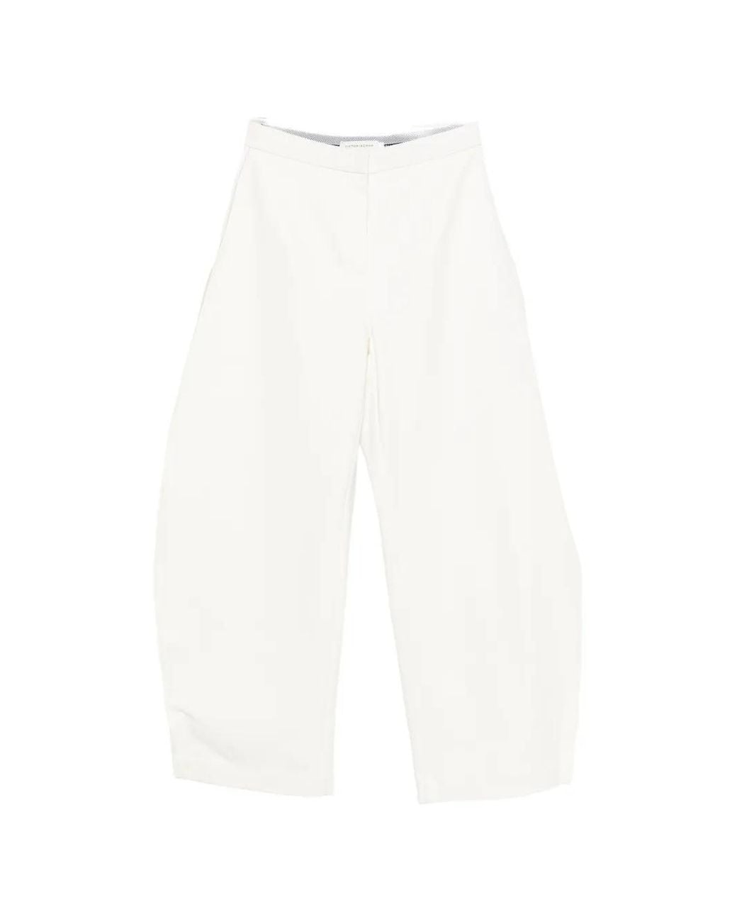 Viktoria Chan White Cleo Wide-Leg Trousers