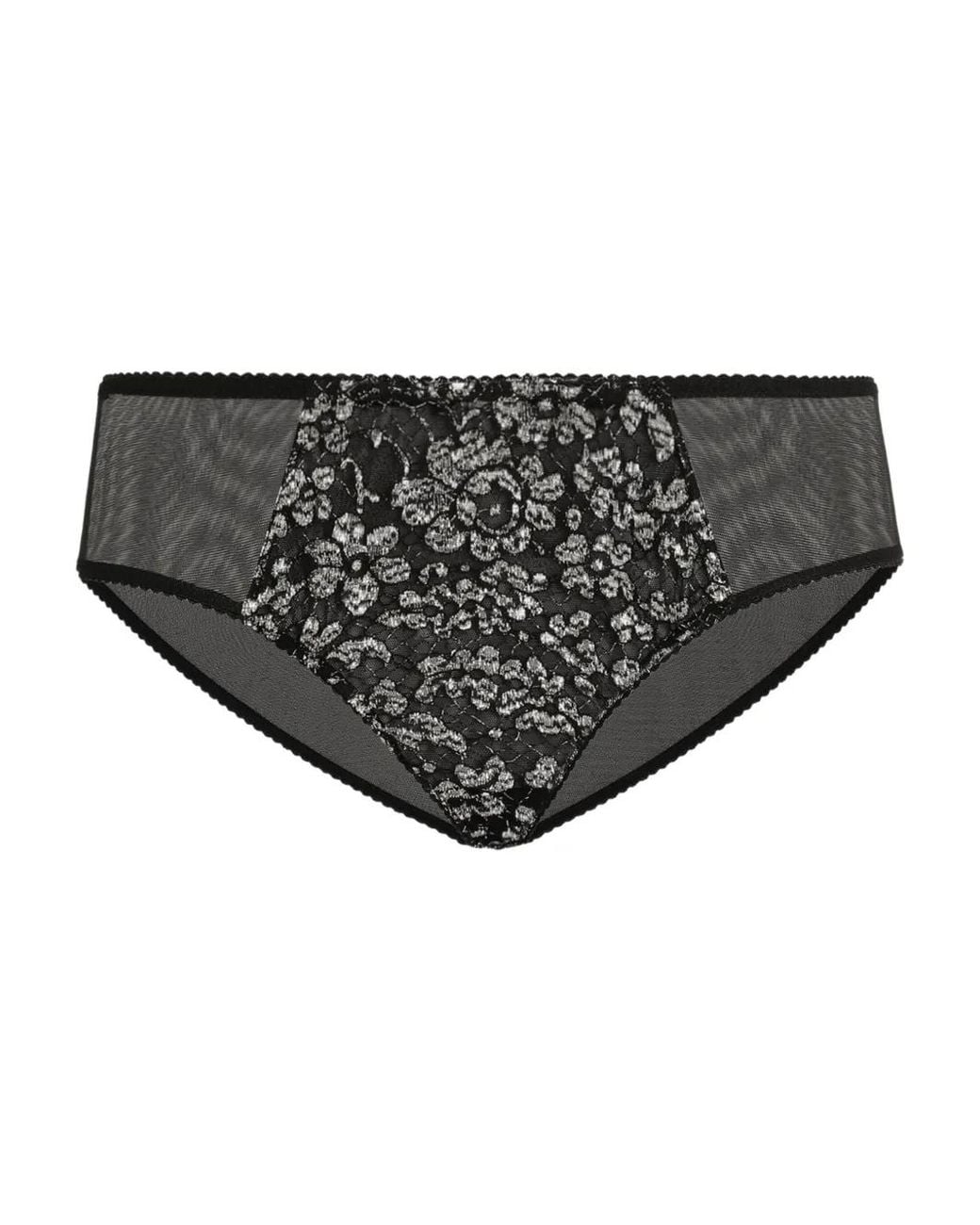 Dolce & Gabbana Black Tulle Lace Briefs