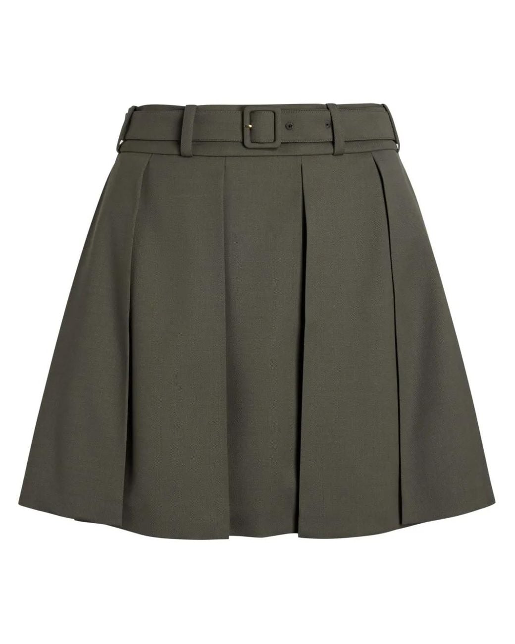Patou Green Pleated Mini Skirt