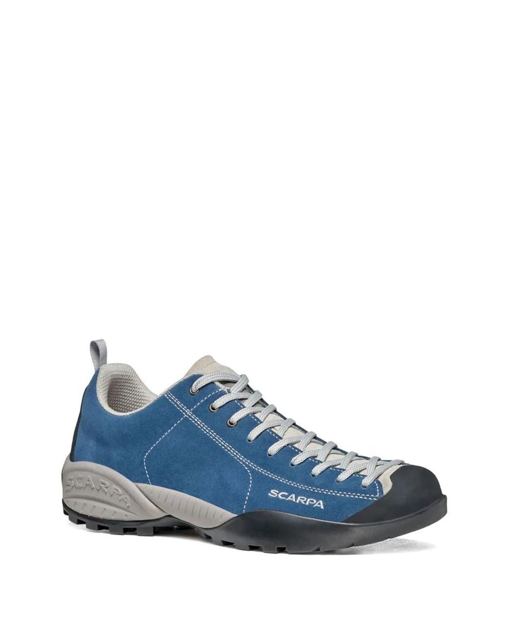 SCARPA Blue Logo-Print Suede Sneakers