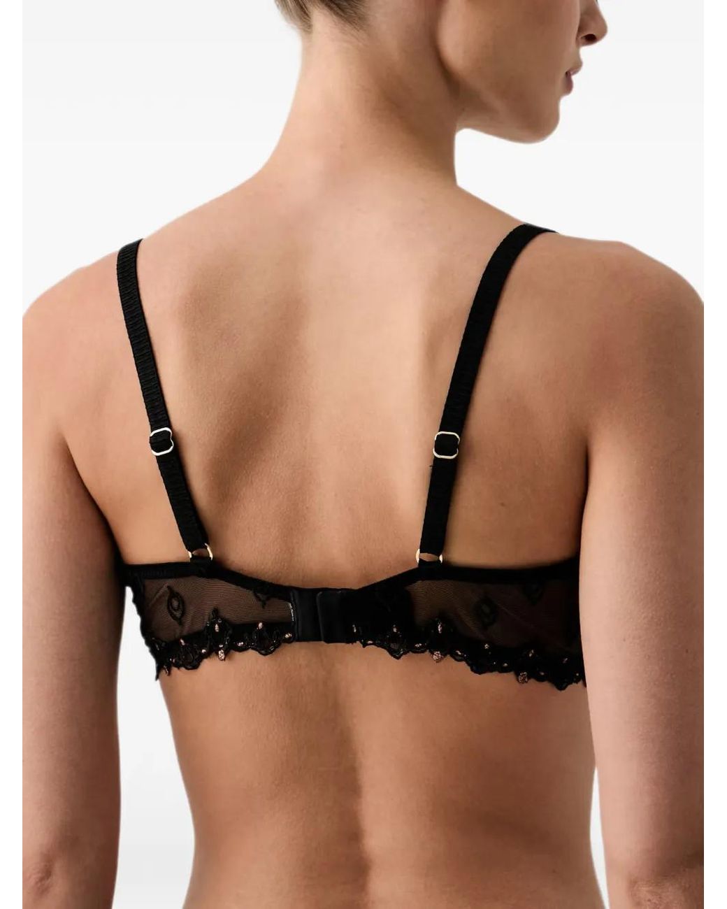Chantelle Black Embroidered Mesh Bra