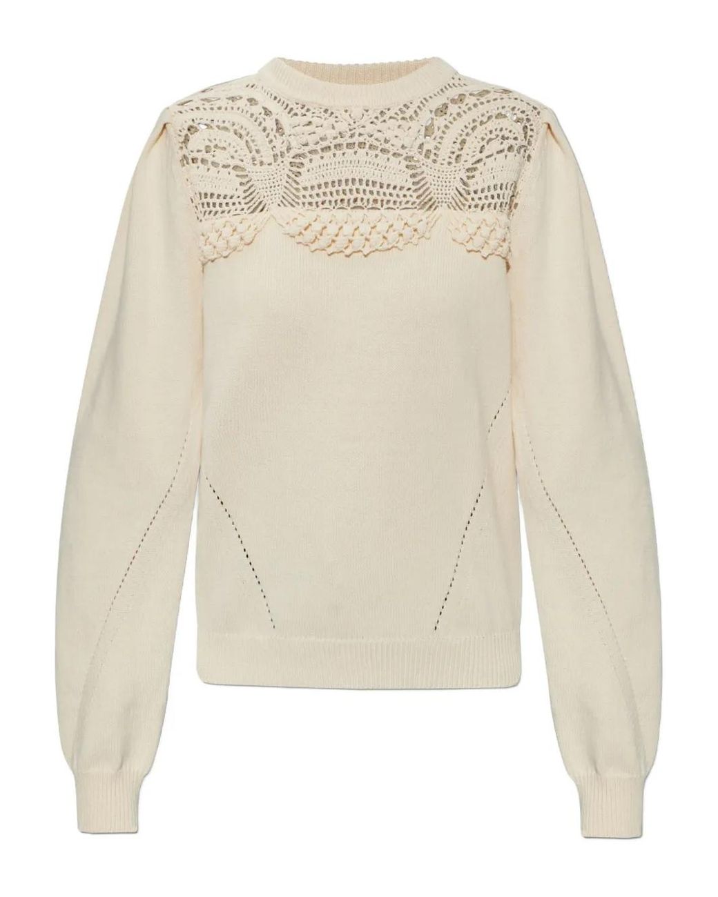 Ulla Johnson White Crochet Sweater