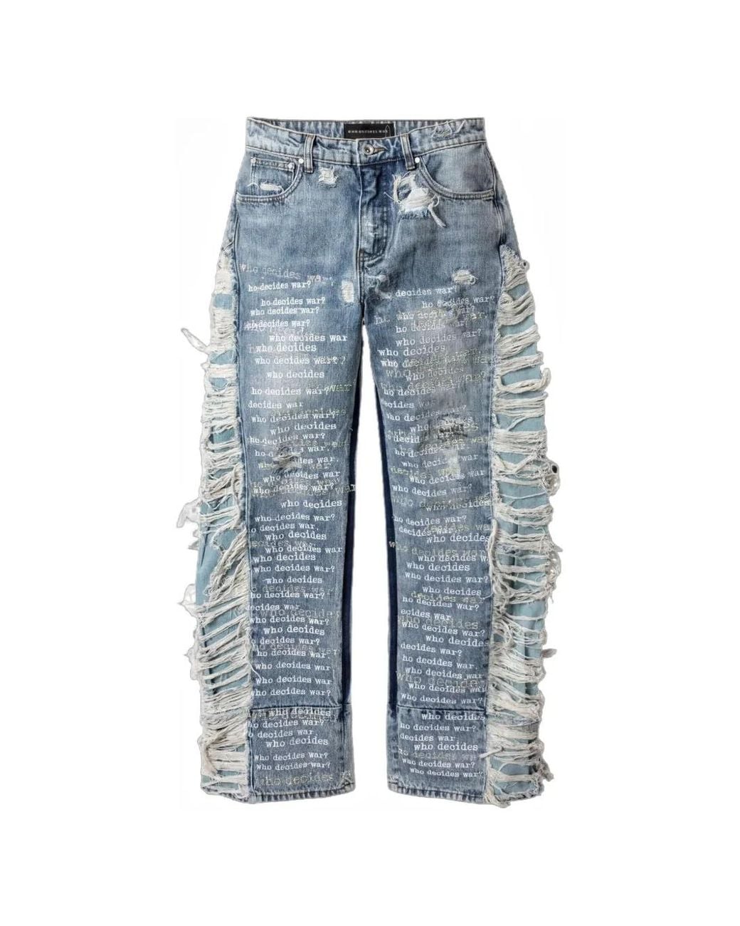 Who Decides War Scripture Gerafelde Jeans in het Blue voor heren