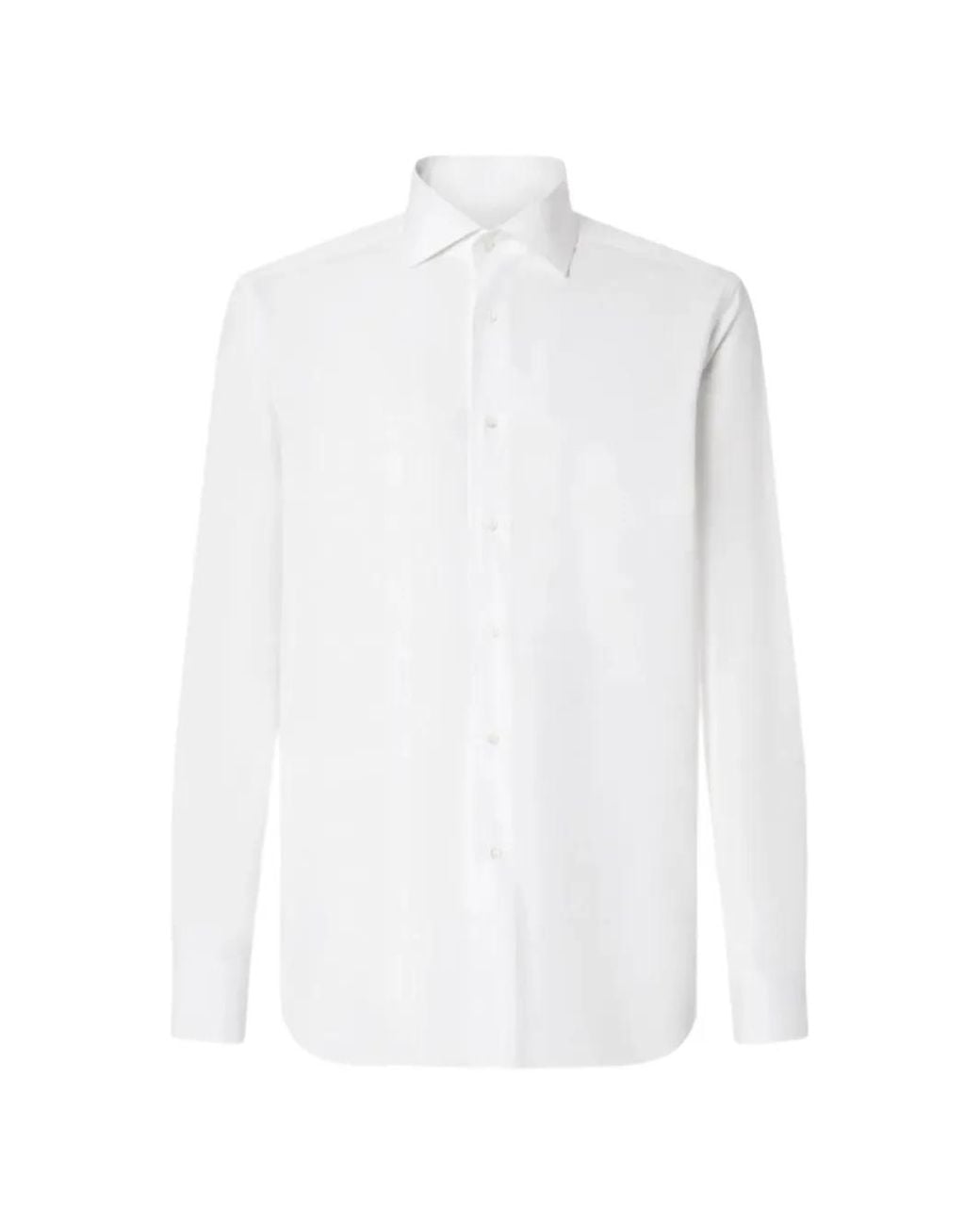 Corneliani White Long-Sleeve Button-Up Shirt for men