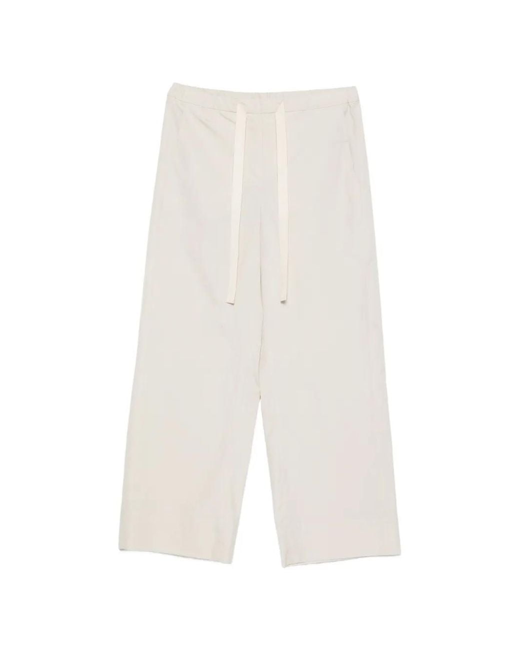 Max Mara White Cotton Pants
