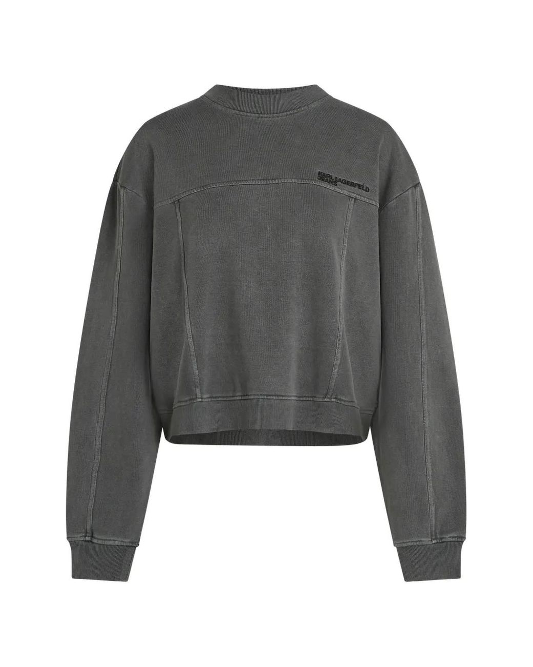 Karl Lagerfeld Gray Boxy Washed Sweatshirt