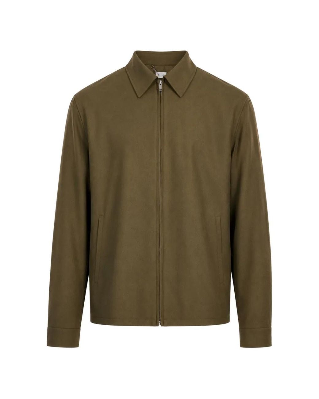 Jonathan Simkhai Green Sidney Zip-Up Collared Jacket for men