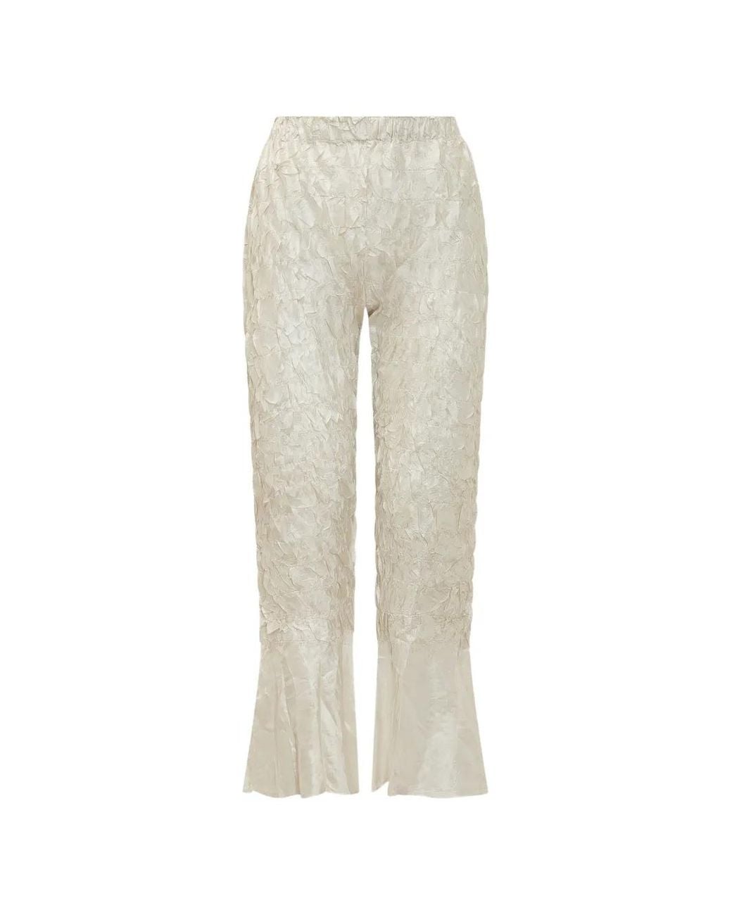 GONGDID DESIGN White Gd229 Pleated Trousers