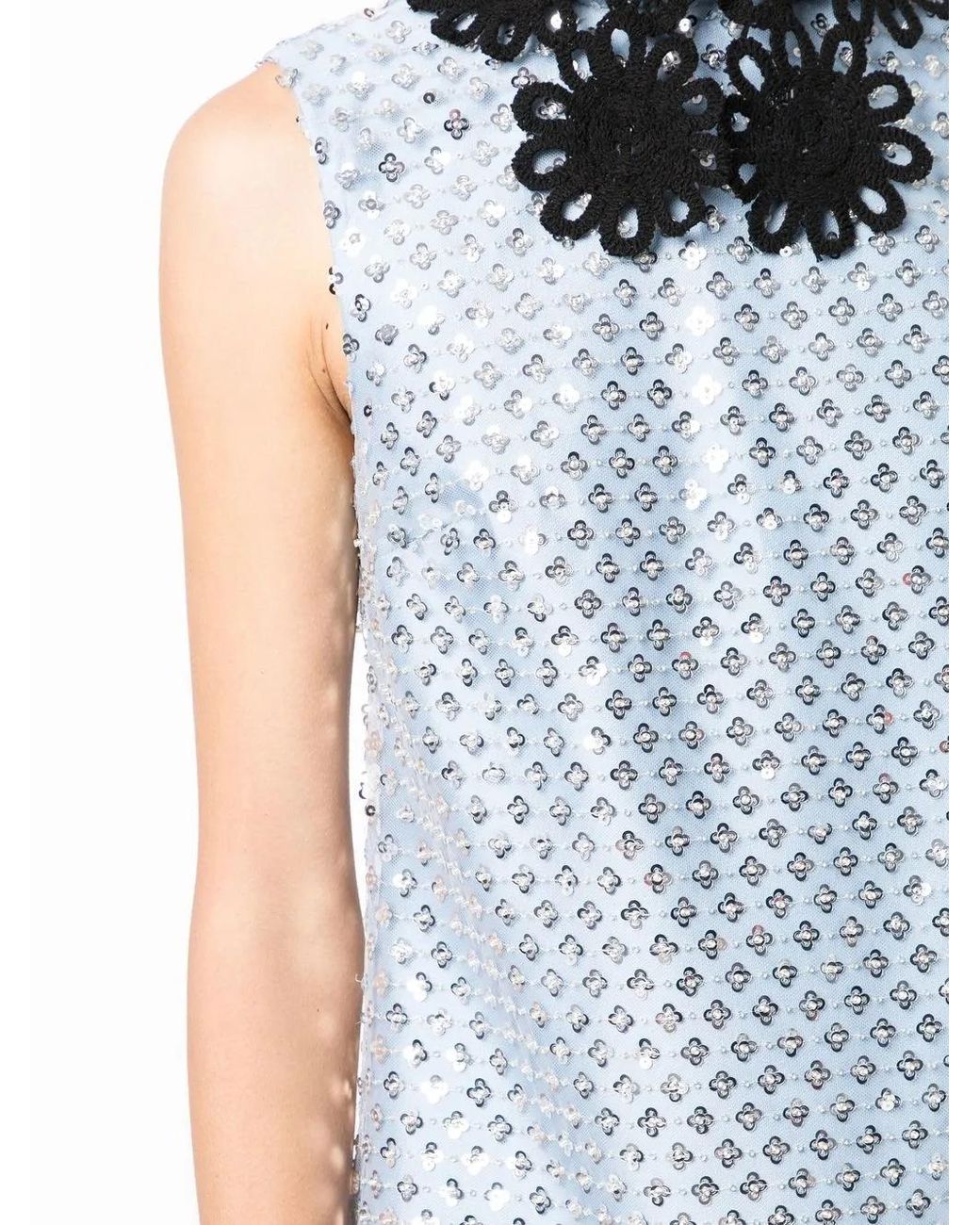 Macgraw Blue Repertoire Sequin-Embellished Dress