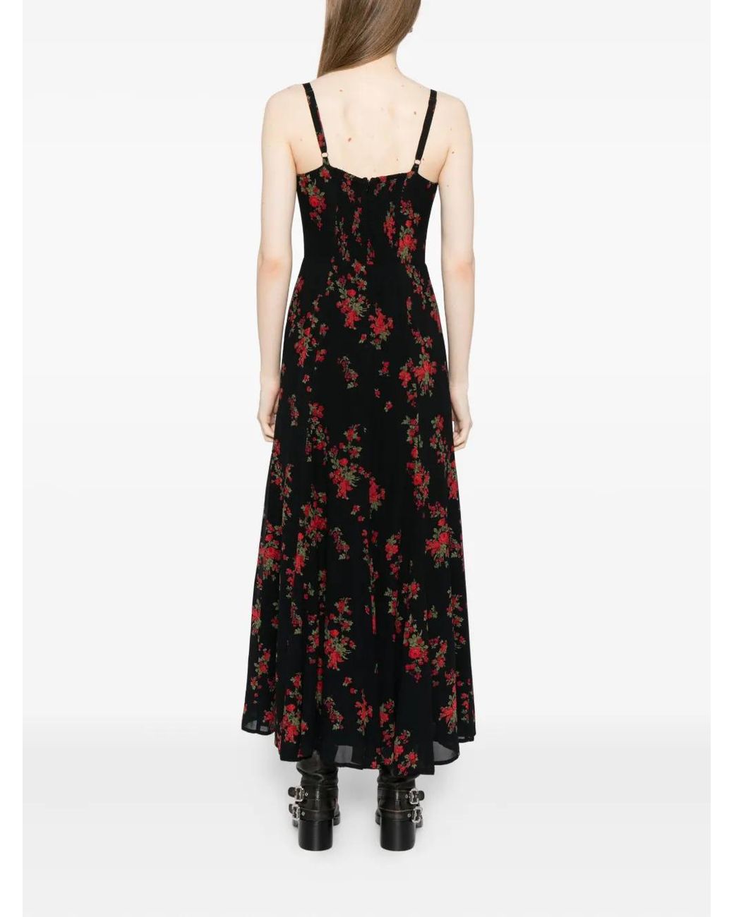 Reformation Black Eridania Dress