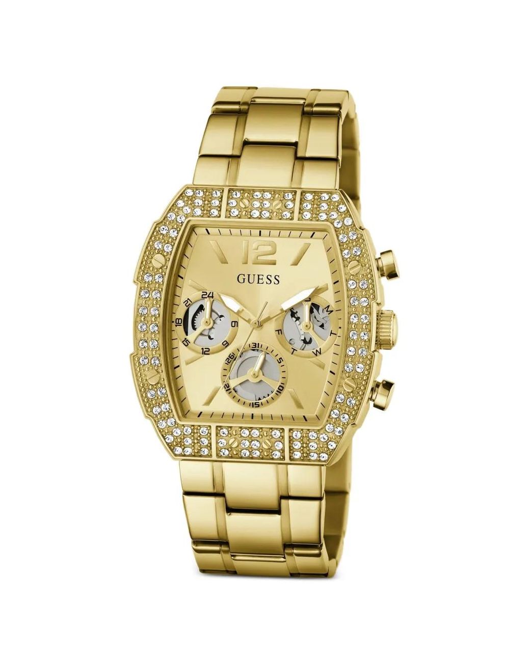Guess Metallic Tone Analog Watch for men