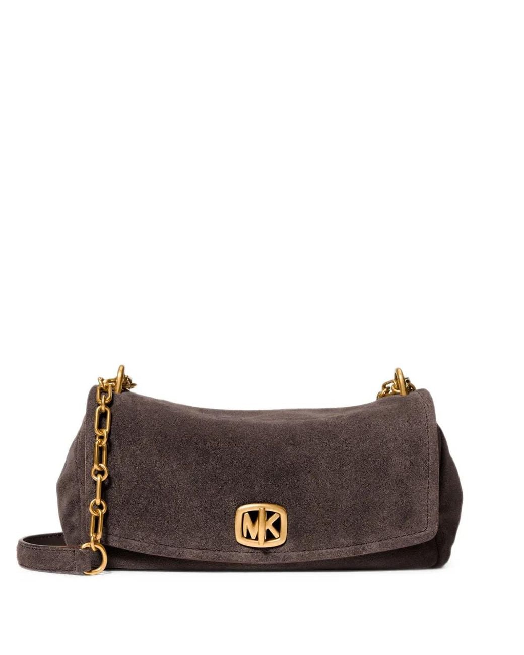 Michael Kors Brown Petit Sac Porté Épaule Bryant Convertible En Daim