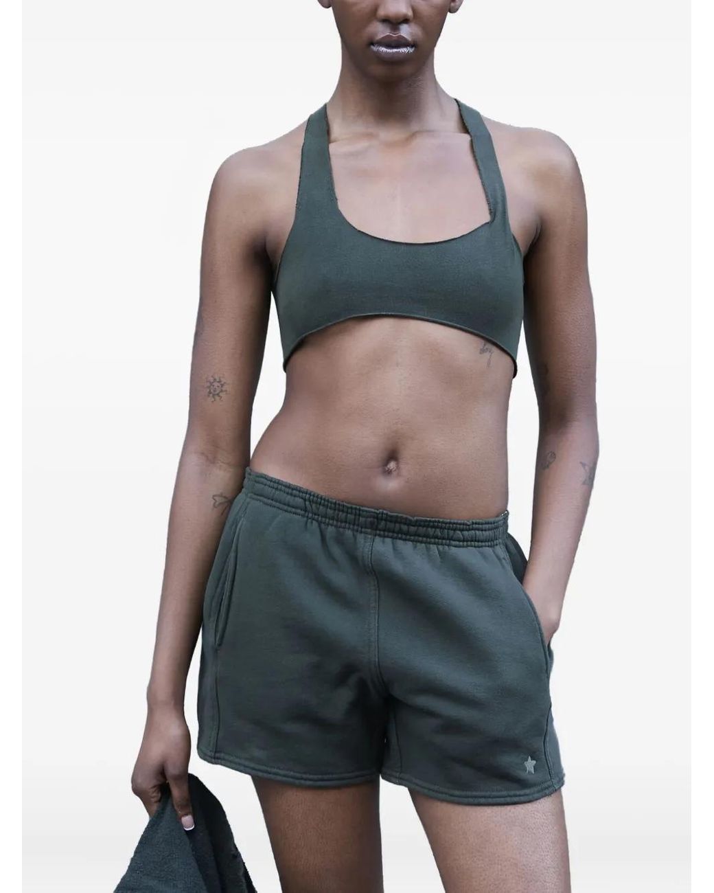 GREG ROSS Star-Embellished Racerback Tank Top in Gray | Lyst