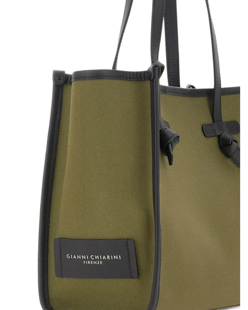 MARCELLA CLUB Green Marcella Contrast-Trim Tote Bag