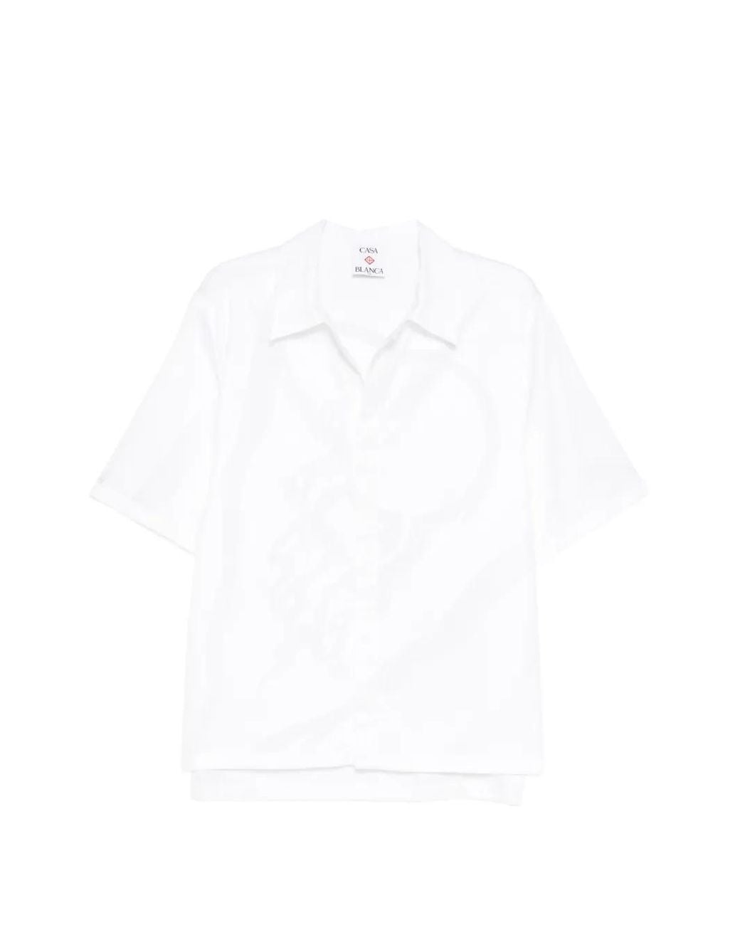Casablanca White The Art Of The Serve Fil Coupe Short Sleeve Shirt for men