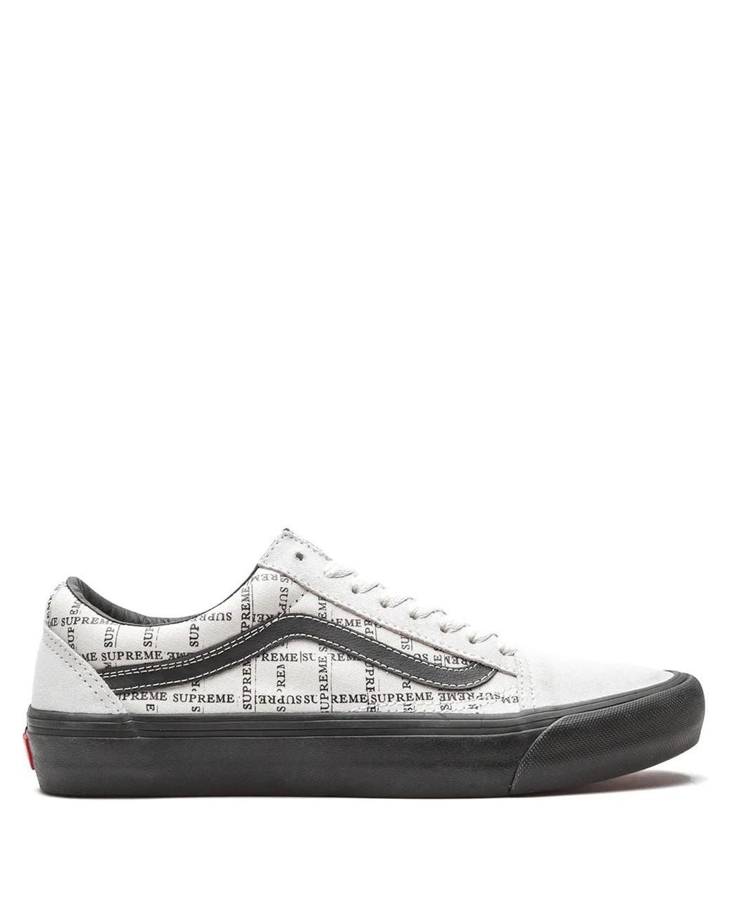 Vans White X Supreme Old Skool Pro "Grid" Sneakers