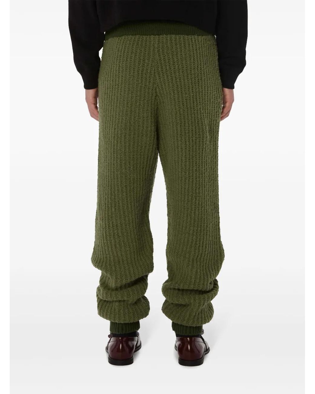 J.W. Anderson Green Wool Blend Knitted Trousers for men