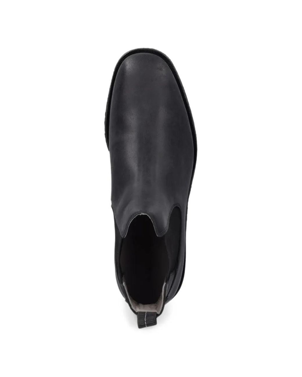 AllSaints Black Elasticated-Side Leather Boots for men