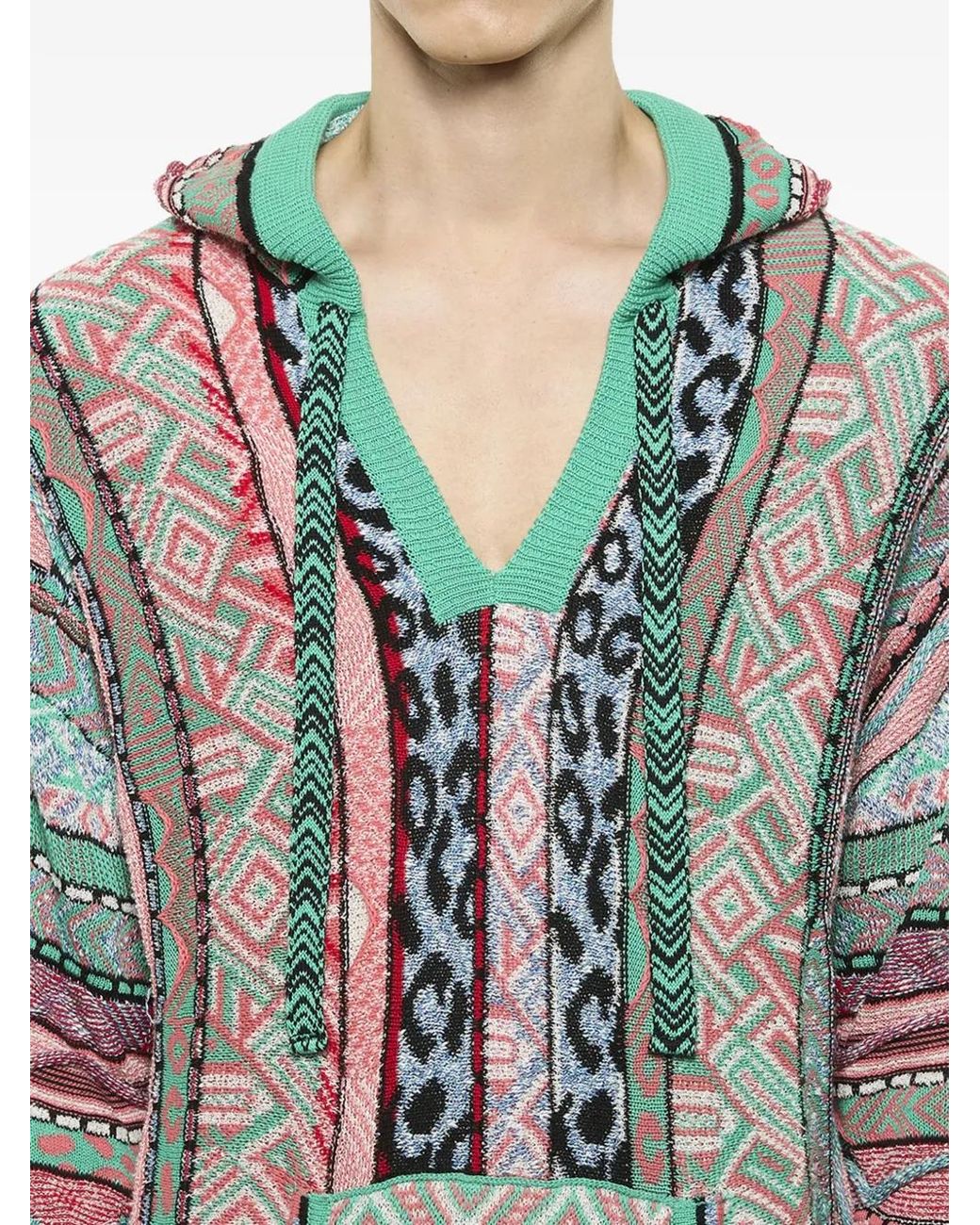 Hoodie À Col V Et Motif Laneus pour homme en coloris Green