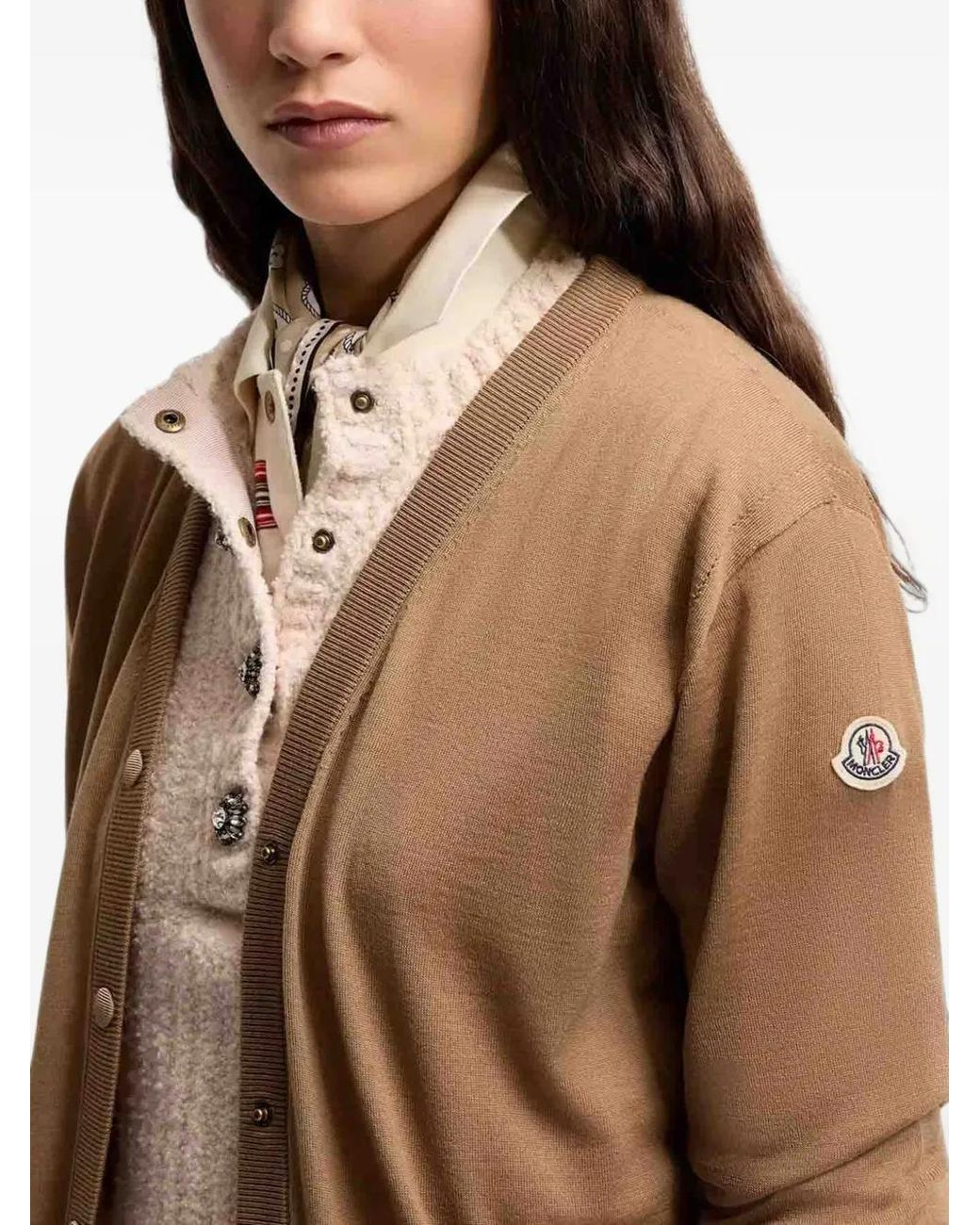 Moncler Natural Wool Cardigan