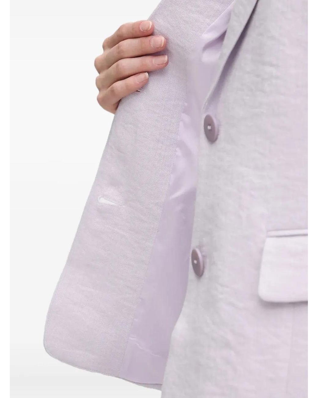 Twinset White Puff-Sleeve Button Top