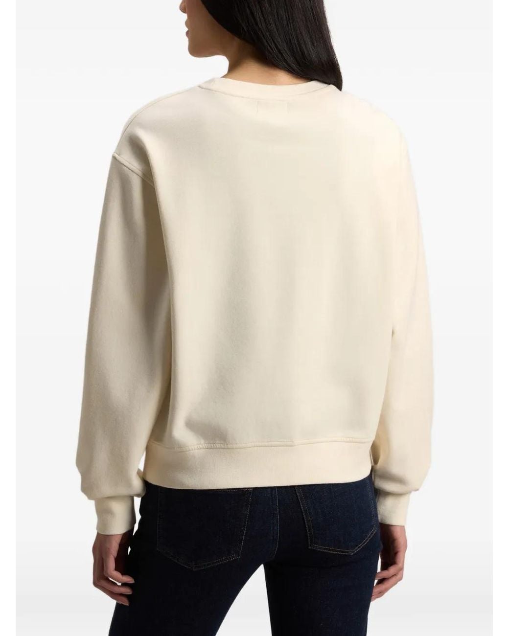 Woolrich Natural Logo-Embroidered Crew-Neck Sweatshirt