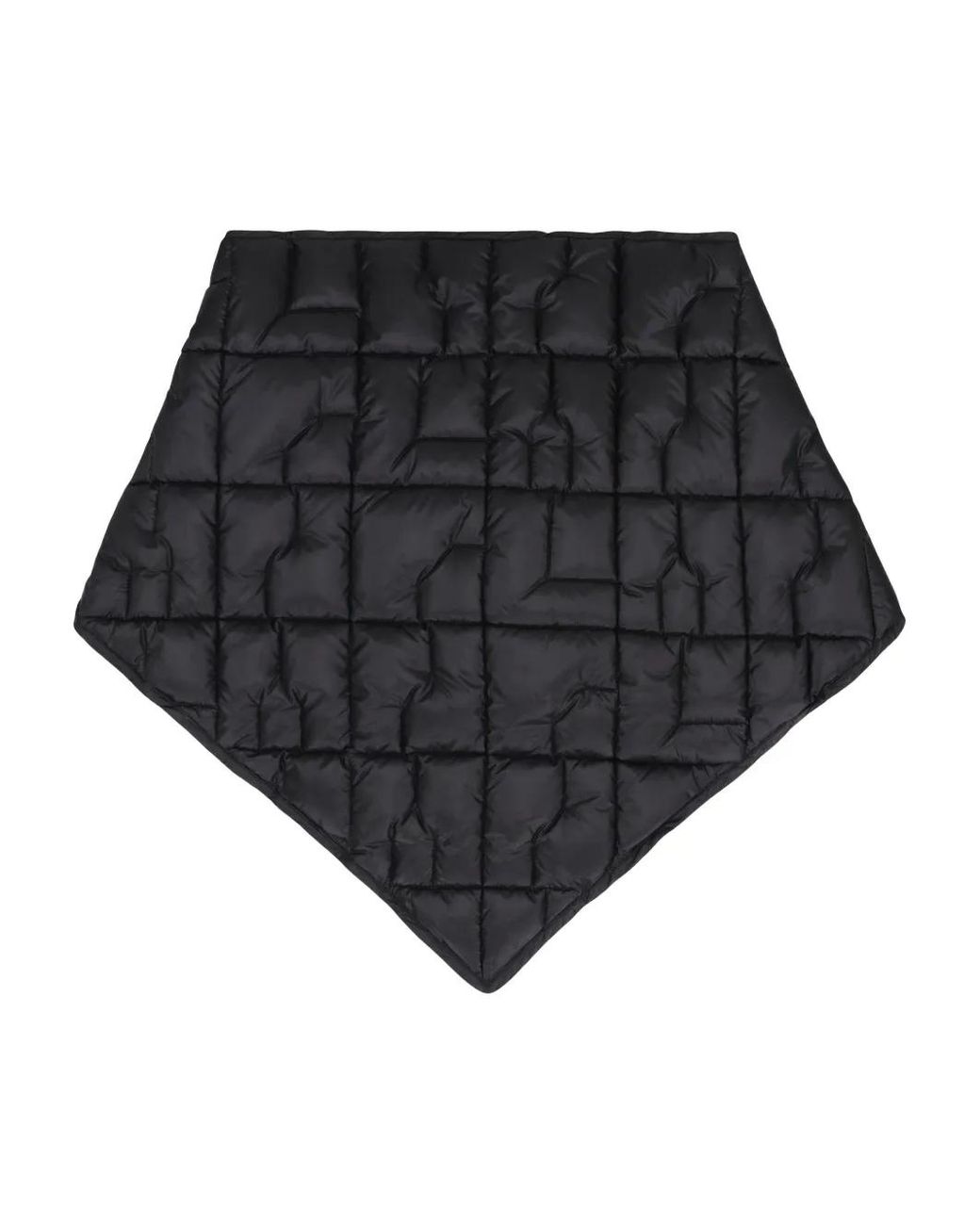 Herno Black Quilted Scarf for men