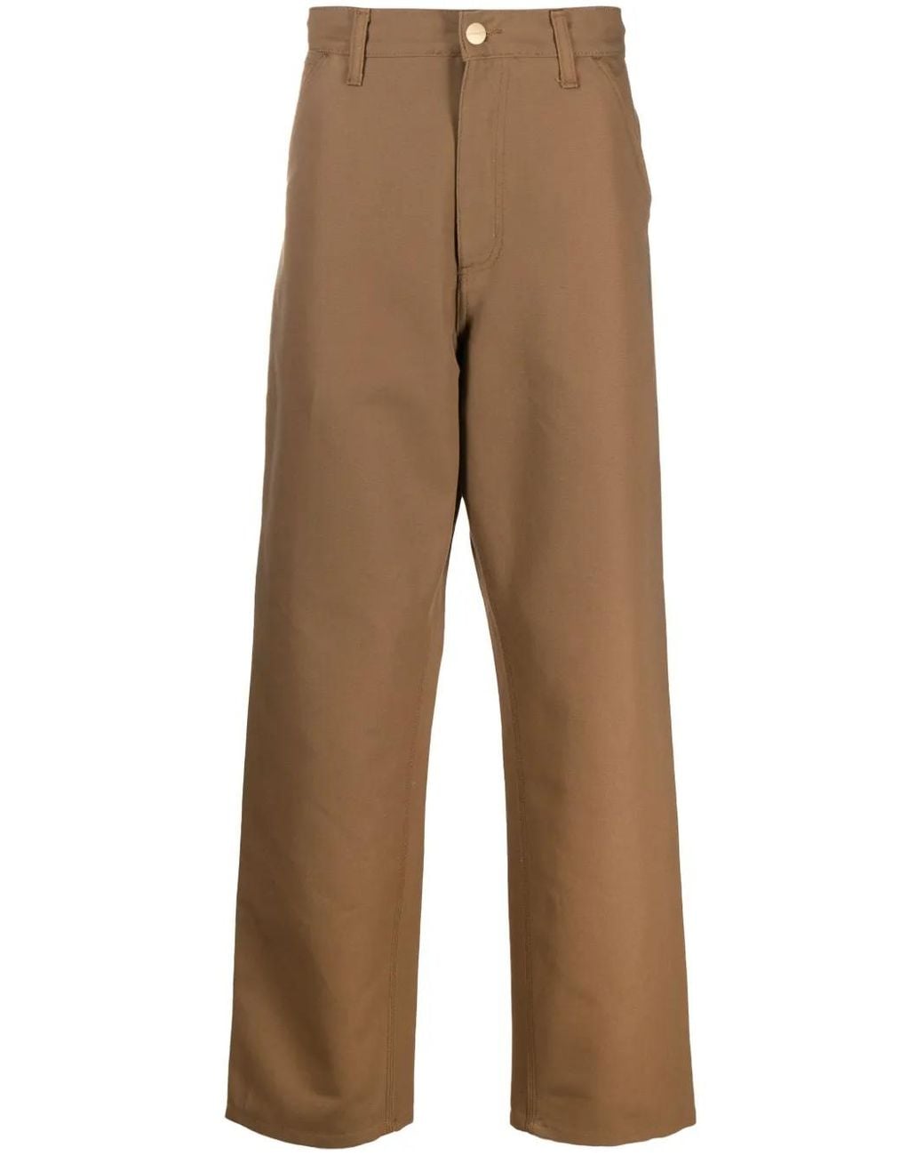 Carhartt Brown Cargo-Pockets Organic-Cotton Trousers for men