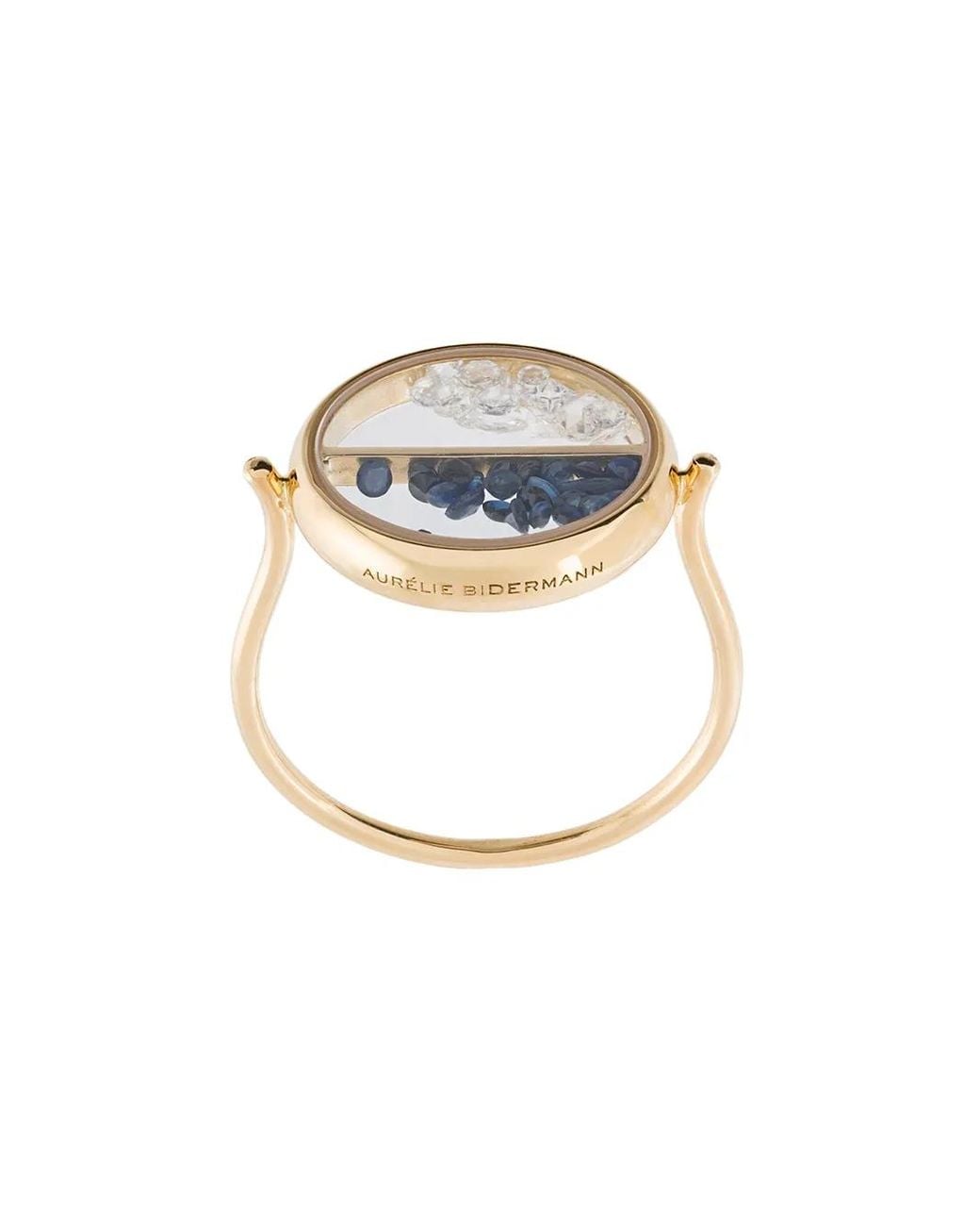 Aurelie Bidermann White Chivor Diamond And Sapphire Ring