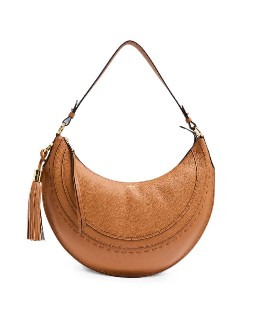 Lancel Brown Medium Tassel-Detail Shoulder Bag