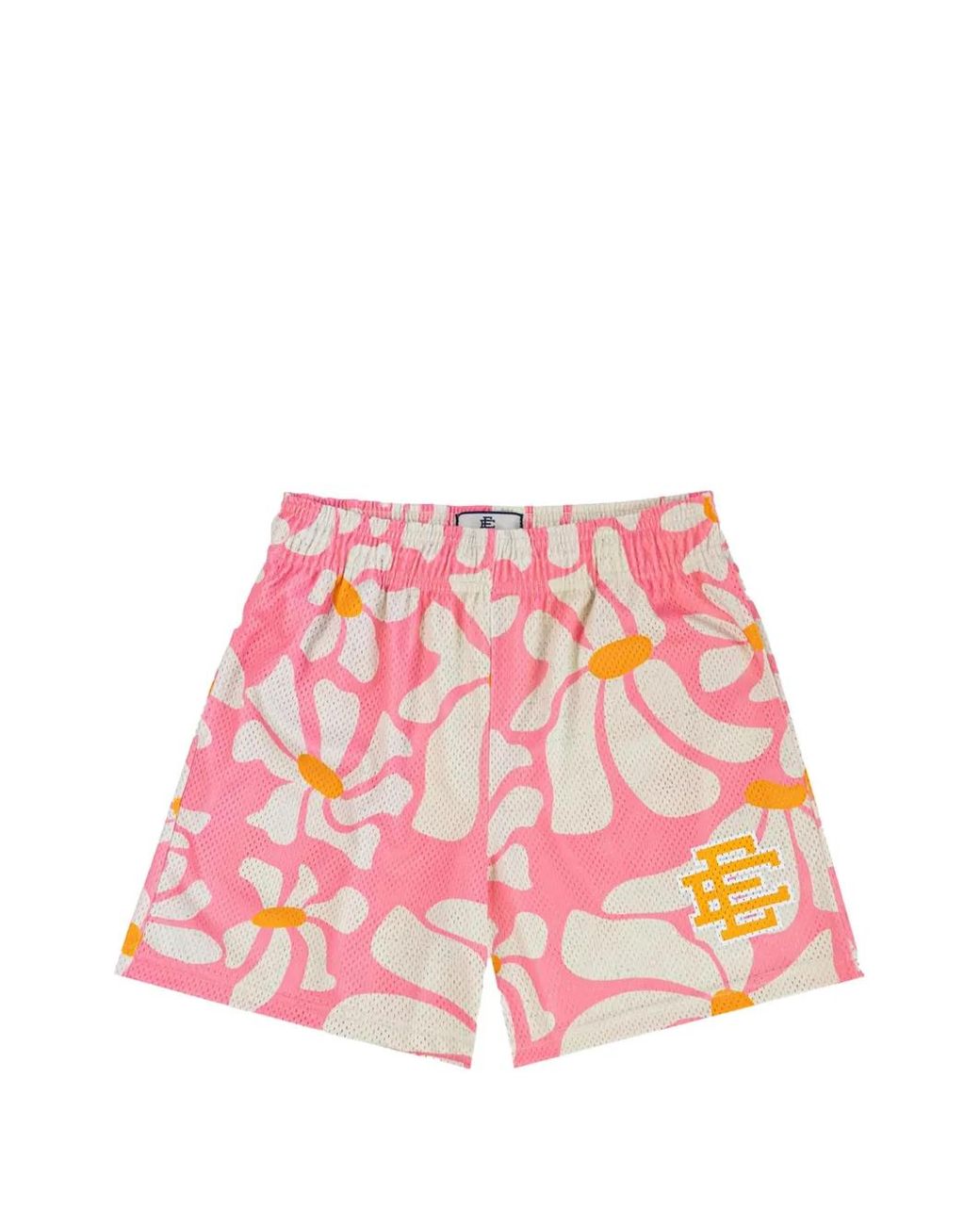 Eric Emanuel Pink Floral-Print Track Shorts for men