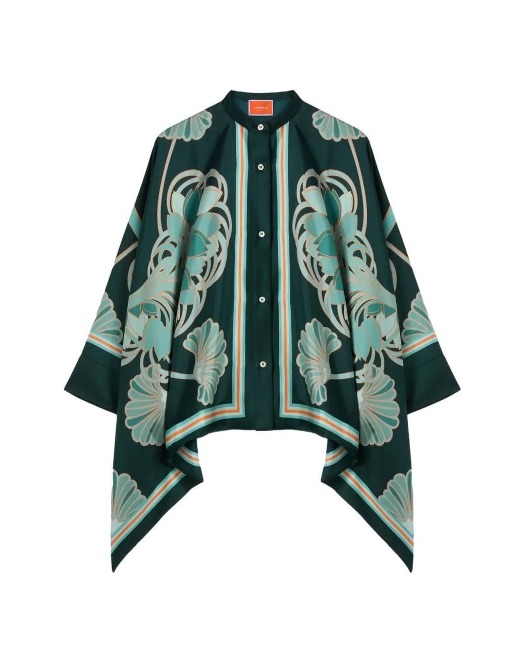 LaDoubleJ Green Floral-Print Shirt