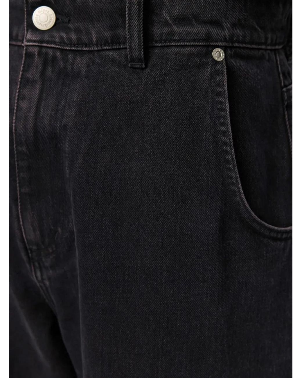 mfpen Black Cotton Straight-Leg Jeans for men